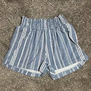 Time and Tru Smocked Flowy Striped Shorts